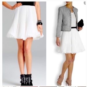 Alice + Olivia Pleated Accents Mini Skirt